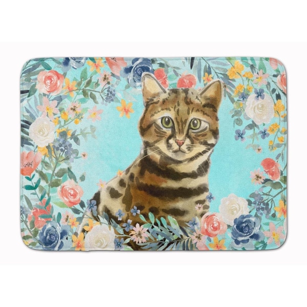 Carolines Treasures Bengal Spring Flowers Machine Washable Memory Foam Mat CK3389RUG - main